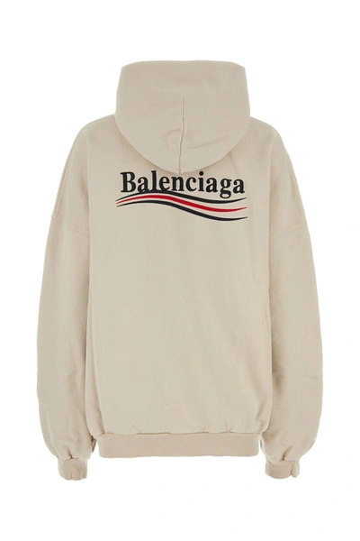 Shop Balenciaga Sweatshirts In Lightbeigewhite