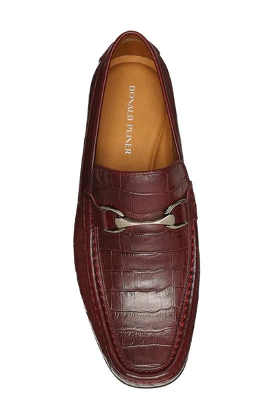 Donald Pliner Dannie Bit Loafer In Oxblood Rd