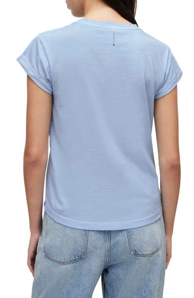 Shop Allsaints Anna Cotton T-shirt In Moon Blue