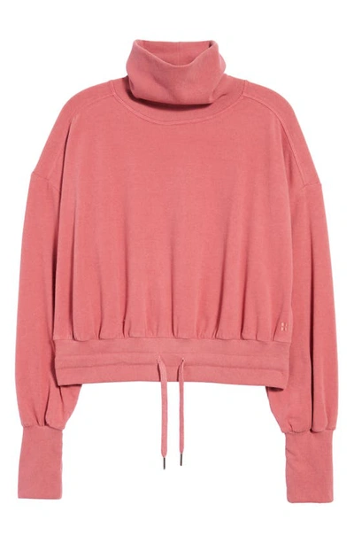 Shop Sweaty Betty Melody Fleece Pullover Sweatshirt In Adventure Pink
