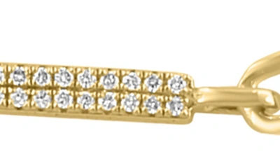 Effy 14k Gold Plated Sterling Silver Pavé Diamond Bar Bracelet In Gold Plated