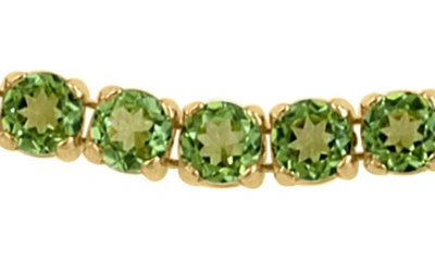 Effy 14k Yellow Gold Peridot Tennis Bracelet In Yellow Gold/ Green