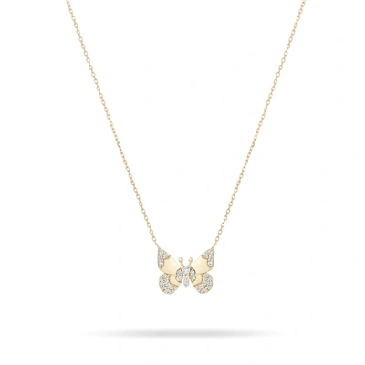Shop Adina Reyter Enchanted Diamond Butterfly Necklace In Yellow Gold