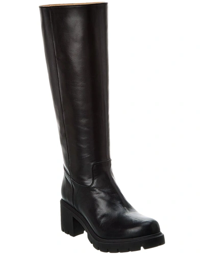 Shop Frame Le Scout Leather Knee-high Boot In Brown