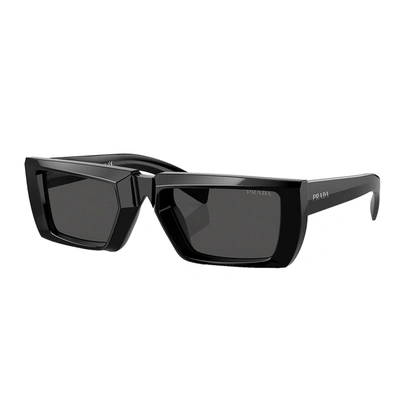 Shop Prada Pr 24ys 1ab5s0 55mm Unisex Rectangle Sunglasses In Black