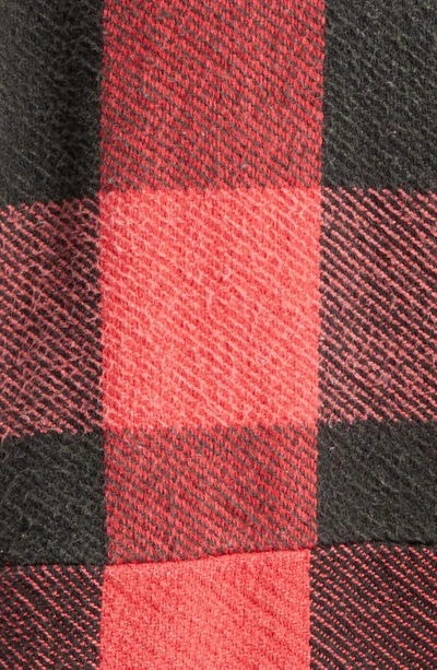Shop John Elliott Silverado Distressed Plaid Cotton Shirt In Red X Black