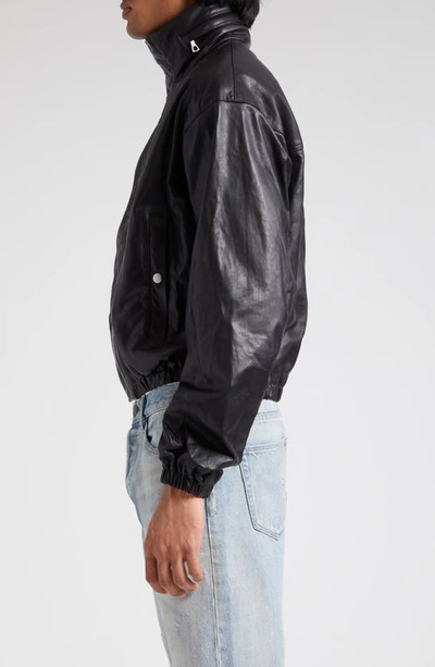 Shop John Elliott Leather Jacket In Black