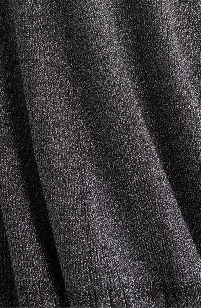 Shop Proenza Schouler White Label Lidia Metallic Midi Sweater Skirt In Black/ Silver