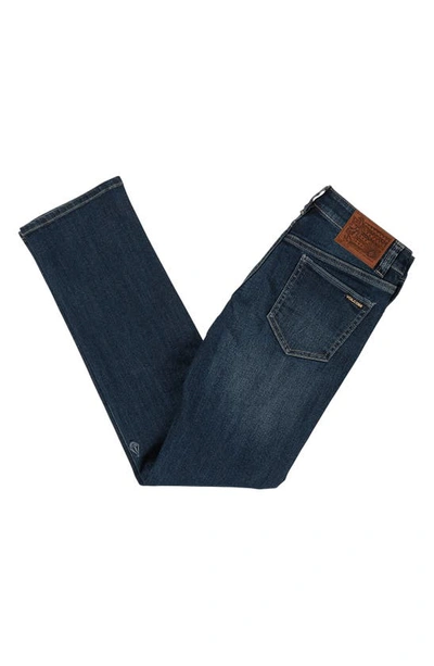 Shop Volcom Kids' Vorta Slim Fit Stretch Jeans In Atlantic