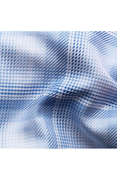 Shop Eton Slim Fit Check Luxe Twill Dress Shirt In Lt/ Pastel Blue