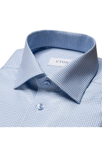 Shop Eton Contemporary Fit Textured Stretch Dress Shirt In Lt/ Pastel Blue