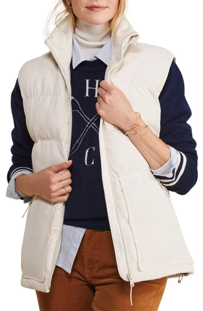 Shop Vineyard Vines Corduroy Puffer Vest In Stone