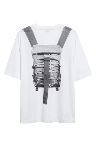 Shop Off-white Backpack Skate Graphic T-shirt In White Black