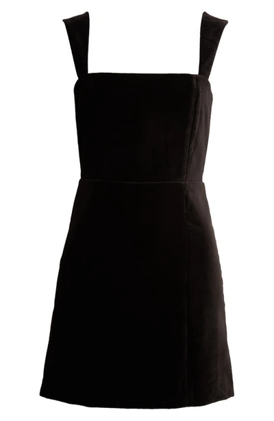Shop Alice And Olivia Taylum Sleeveless Velvet Minidress In Black