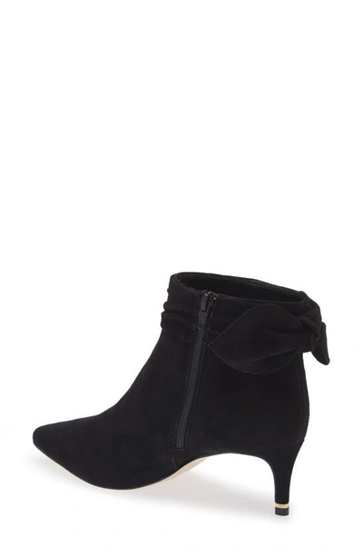 Shop Ted Baker Yona Bow Pointed Toe Bootie In Black
