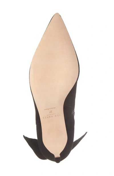 Shop Ted Baker Yona Bow Pointed Toe Bootie In Black