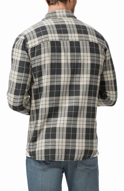 Shop Paige Everett Plaid Flannel Button-up Shirt In Midnight Coin