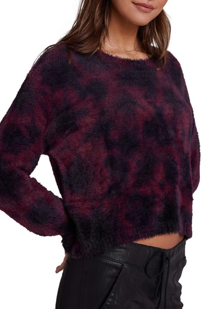 Shop Bella Dahl Slouchy Sweater In Sangria Cloud Dye