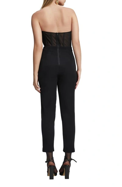 Shop Bardot Eleni Strapless Plunge Neck Jumpsuit In Black
