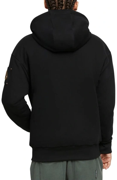 Moose Knuckles Classic Bunny Fleece Jacket With Removable Faux Fur Lining In Black