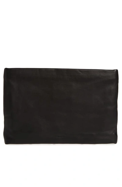 Shop Allsaints Bettina Star Leather Clutch In Black