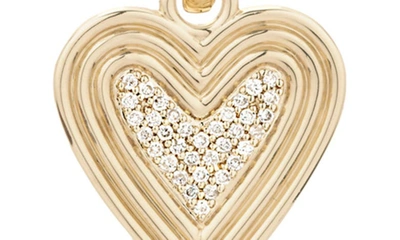Shop Adina Reyter Make Your Move Diamond Heart Pendant Necklace In Yellow Gold