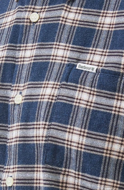 Shop Barbour Bowburn Plaid Button-down Shirt In Navy Marl
