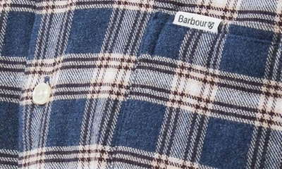Shop Barbour Bowburn Plaid Button-down Shirt In Navy Marl