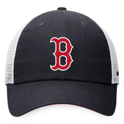 Shop Nike Navy/white Boston Red Sox Heritage86 Lightweight Unstructured Adjustable Trucker Hat