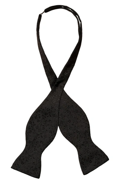 Shop Eton Floral Jacquard Silk Bow Tie In Black