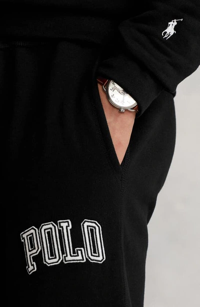 Shop Polo Ralph Lauren Logo Sweatpants In Polo Black