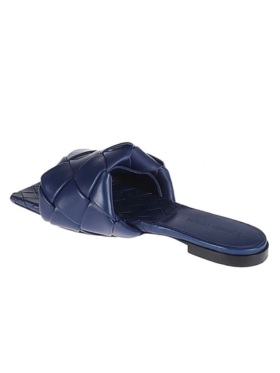 Bottega Veneta The Lido Intrecciato Leather Sandal In Blue
