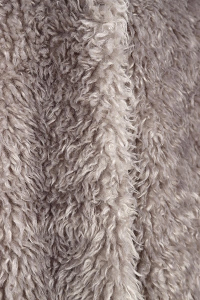 Shop Ermanno Scervino Fur-effect Fabric Coat In Grey