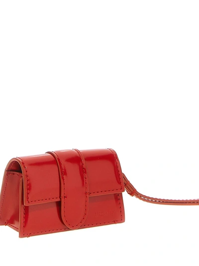 Jacquemus Red Le Porte Bambino Leather Airpod Case In Red