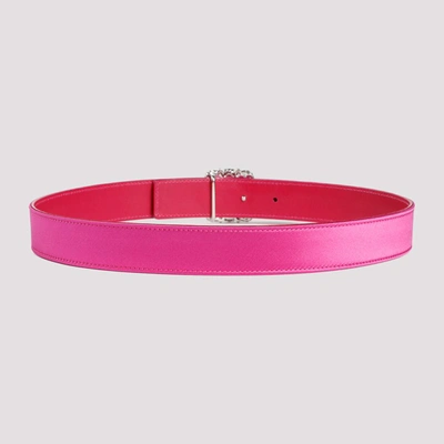 Shop Manolo Blahnik Hangisi Belt In Pink &amp; Purple