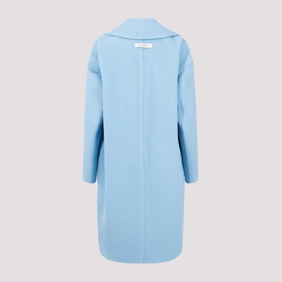 Shop Marni Wool Coat In Blue