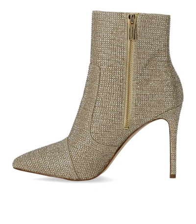 Shop Michael Kors Rue Strass Gold Heeled Ankle Boot