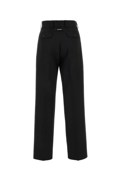 Shop Palm Angels Pants In Blackwhit