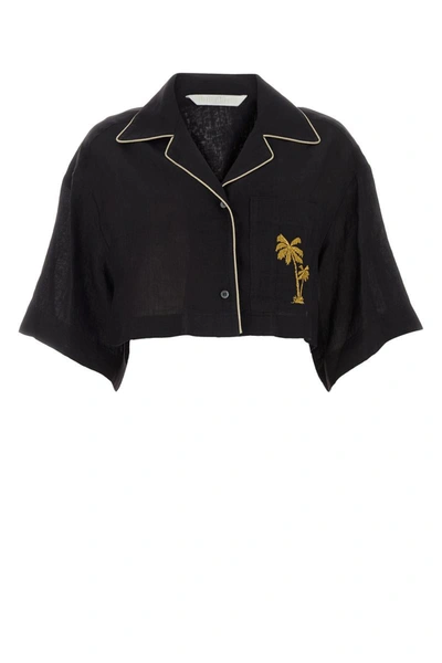 Shop Palm Angels Shirts In Blackgold