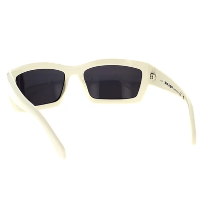 Palm Angels Hinkley White Acetate Cat-eye Sunglasses In White