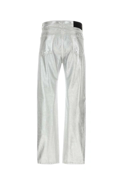Shop Ferragamo Salvatore  Pants In Silver