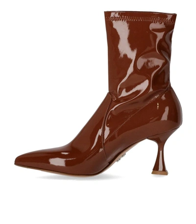 Sergio Levantesi Janet Brown Heeled Ankle Boot In Brown
