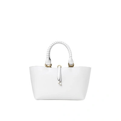 Shop Chloé Marcie Small Tote Bag In White