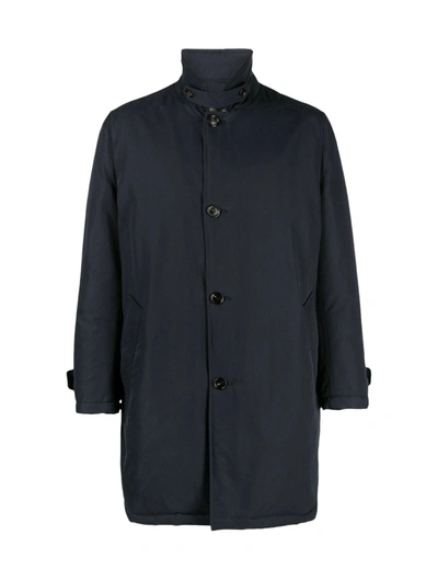 Shop Brunello Cucinelli Single-breasted Coat In Blue