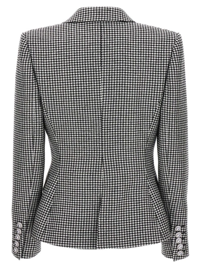 Shop Alexandre Vauthier Double-breasted Houndstooth Blazer In Multicolor