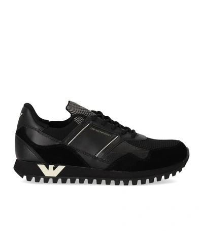 Shop Emporio Armani Black Sock-sneaker
