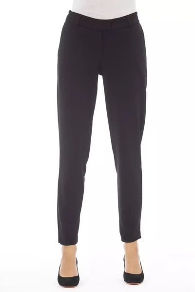 Shop Alpha Studio Black Polyester Jeans &amp; Women's Pant