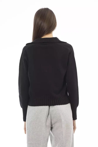 Shop Alpha Studio Black Wool Women's Sweater