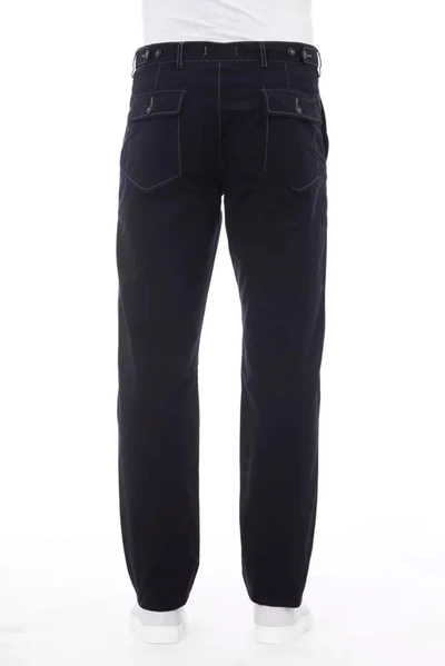 Shop Alpha Studio Blue Cotton Jeans &amp; Men's Pant