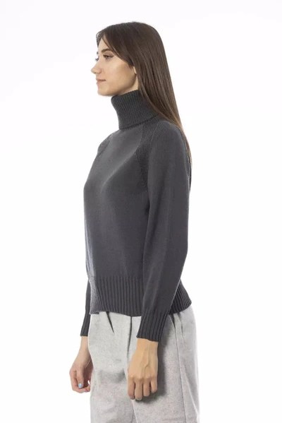 Shop Alpha Studio Elegant Green Turtleneck Women's Sweater